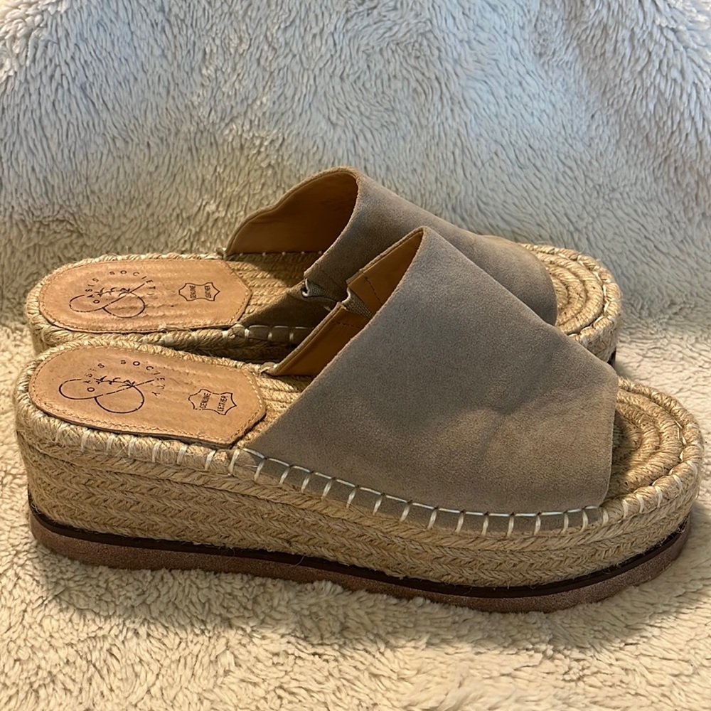 Oasis society platform espadrilles size 8.5